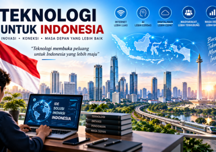 Perkembangan teknologi digital di Indonesia dengan AI, internet, inovasi, dan transformasi digital