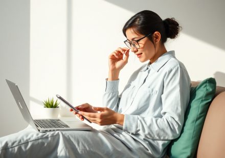 Ilustrasi seseorang menutup laptop dan menikmati waktu tanpa perangkat digital