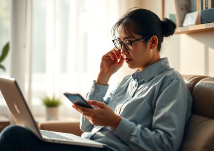 Orang menutup laptop dan bermeditasi di alam sebagai bagian dari detoks digital