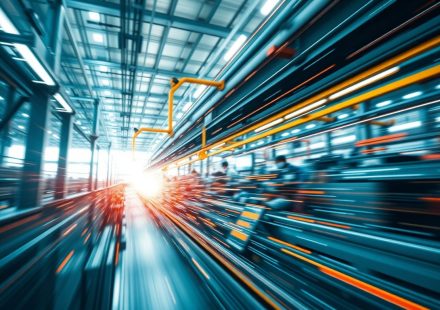 Ilustrasi konsep digital twin dalam pabrik manufaktur di Indonesia