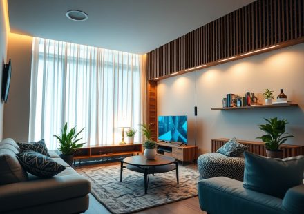 Diagram rumah pintar dengan perangkat IoT terhubung