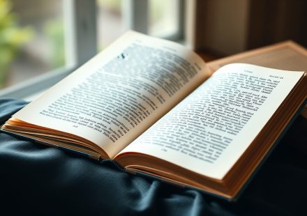 Orang sedang membaca buku dengan smartphone di sampingnya