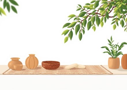 Ilustrasi seseorang menikmati momen santai dalam konsep slow living di Indonesia