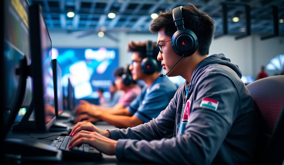 Meningkatnya Popularitas eSports di Indonesia: Peluang Karir dan Dampaknya pada Industri Hiburan Pemain eSports Indonesia sedang berkompetisi di turnamen